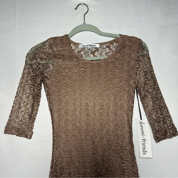 NWT Lovers + Friends Brown Lace Dress Size XS - Picture 4 of 7